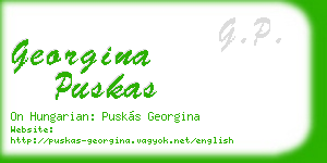 georgina puskas business card